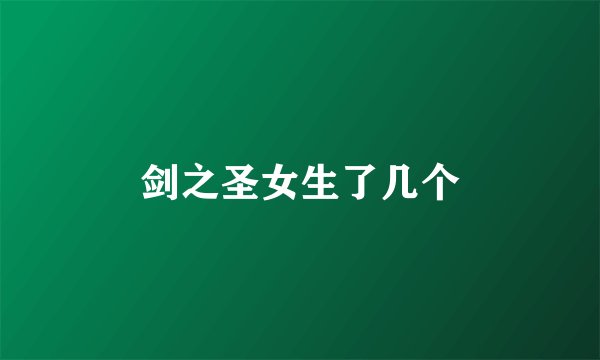 剑之圣女生了几个