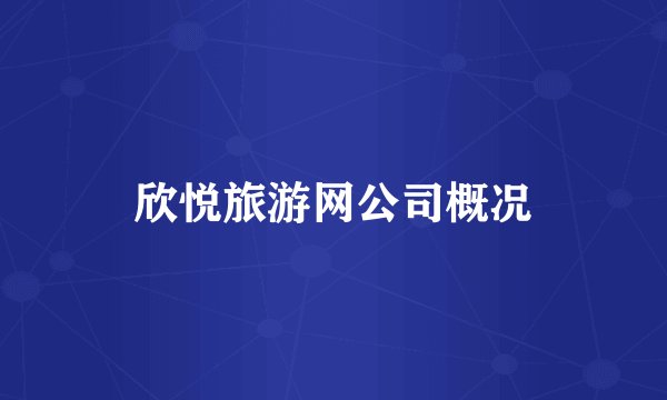 欣悦旅游网公司概况