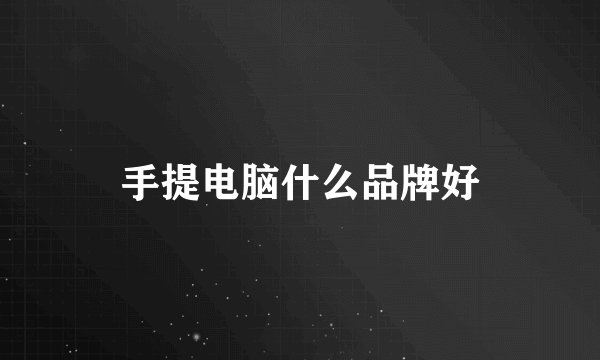 手提电脑什么品牌好