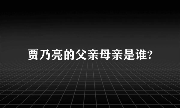 贾乃亮的父亲母亲是谁?