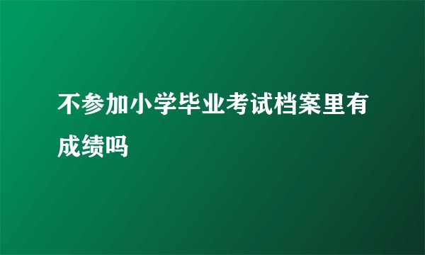 不参加小学毕业考试档案里有成绩吗