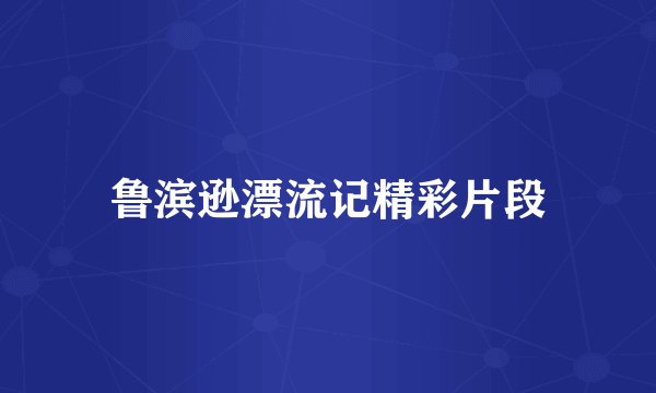 鲁滨逊漂流记精彩片段