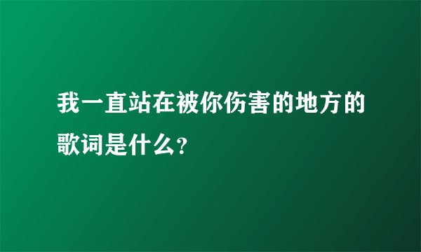 我一直站在被你伤害的地方的歌词是什么？