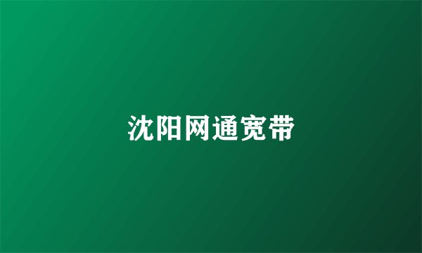 沈阳网通宽带