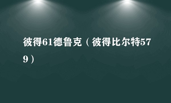 彼得61德鲁克（彼得比尔特579）