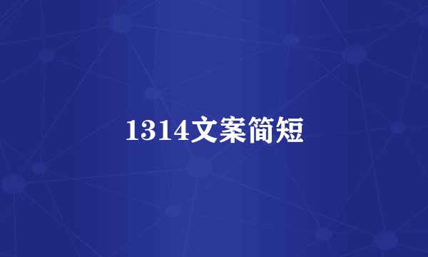 1314文案简短