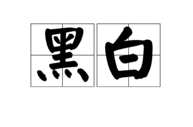 非黑即白是什么意思