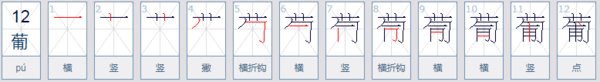 葡的音序音节部首
