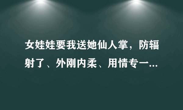 女娃娃要我送她仙人掌，防辐射了、外刚内柔、用情专一我都知道，不知道还有什么深刻的含义？