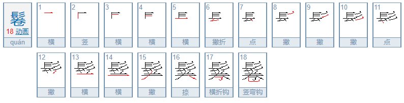 鬈读音是什么意思?