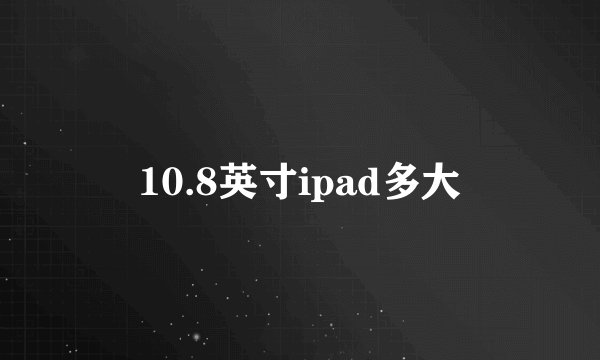 10.8英寸ipad多大