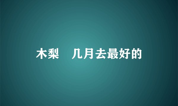 木梨硔几月去最好的