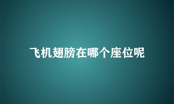 飞机翅膀在哪个座位呢