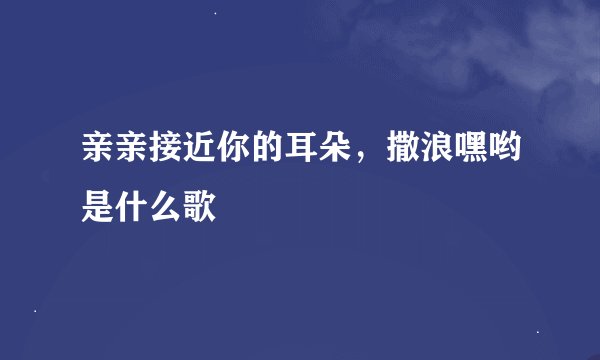 亲亲接近你的耳朵，撒浪嘿哟是什么歌