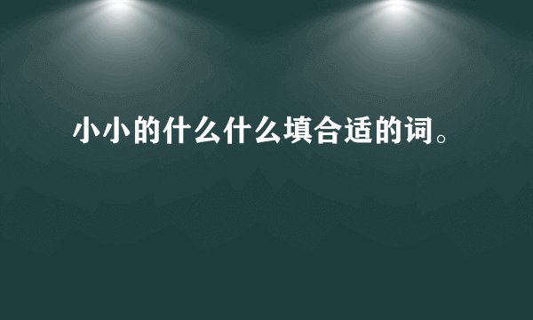 小小的什么什么填合适的词。