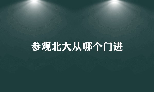 参观北大从哪个门进