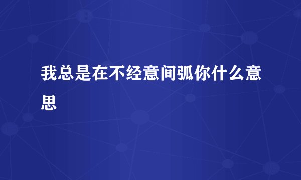 我总是在不经意间弧你什么意思