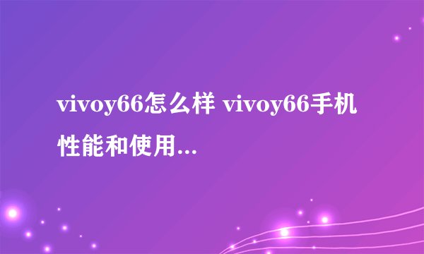 vivoy66怎么样 vivoy66手机性能和使用体验评测？