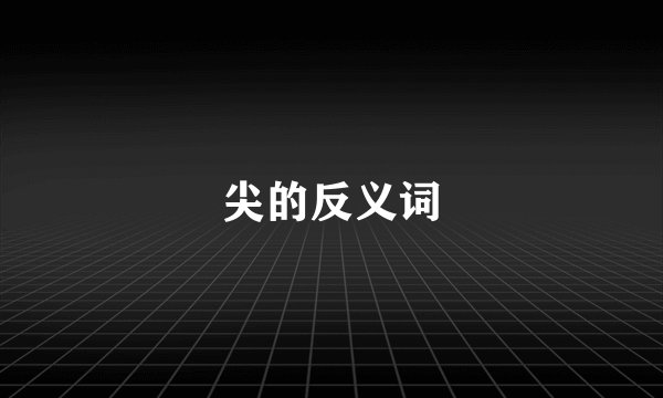 尖的反义词