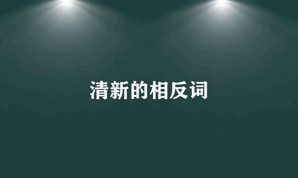 清新的相反词