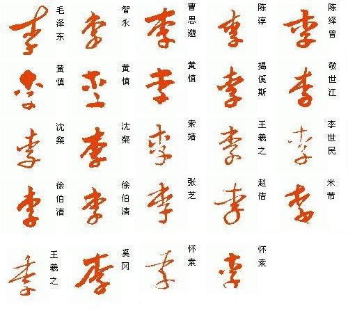 李字草书怎么写