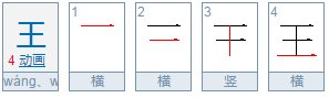 王的笔画顺序怎么写