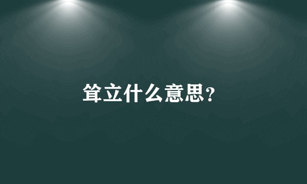 耸立什么意思？