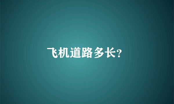 飞机道路多长?