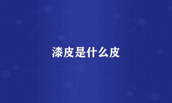 漆皮是什么皮