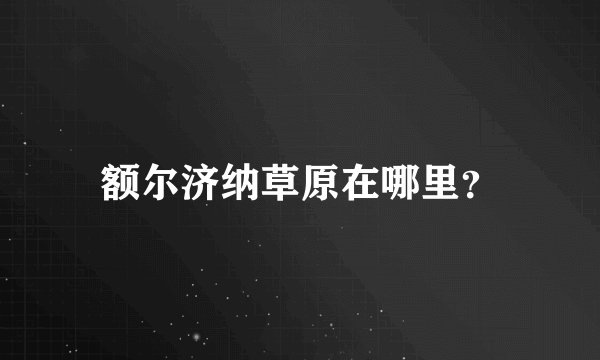 额尔济纳草原在哪里？
