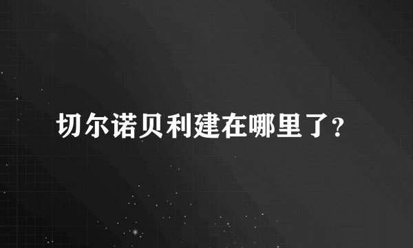 切尔诺贝利建在哪里了？