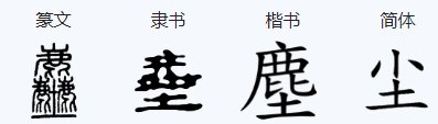 尘的笔顺笔画顺序表