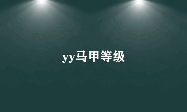 yy马甲等级
