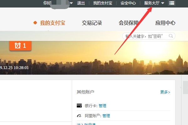 支付宝服务大厅在哪?