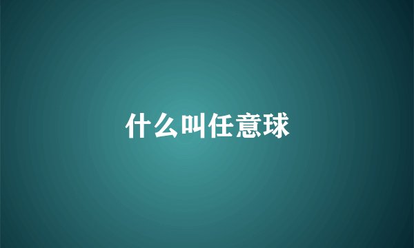 什么叫任意球