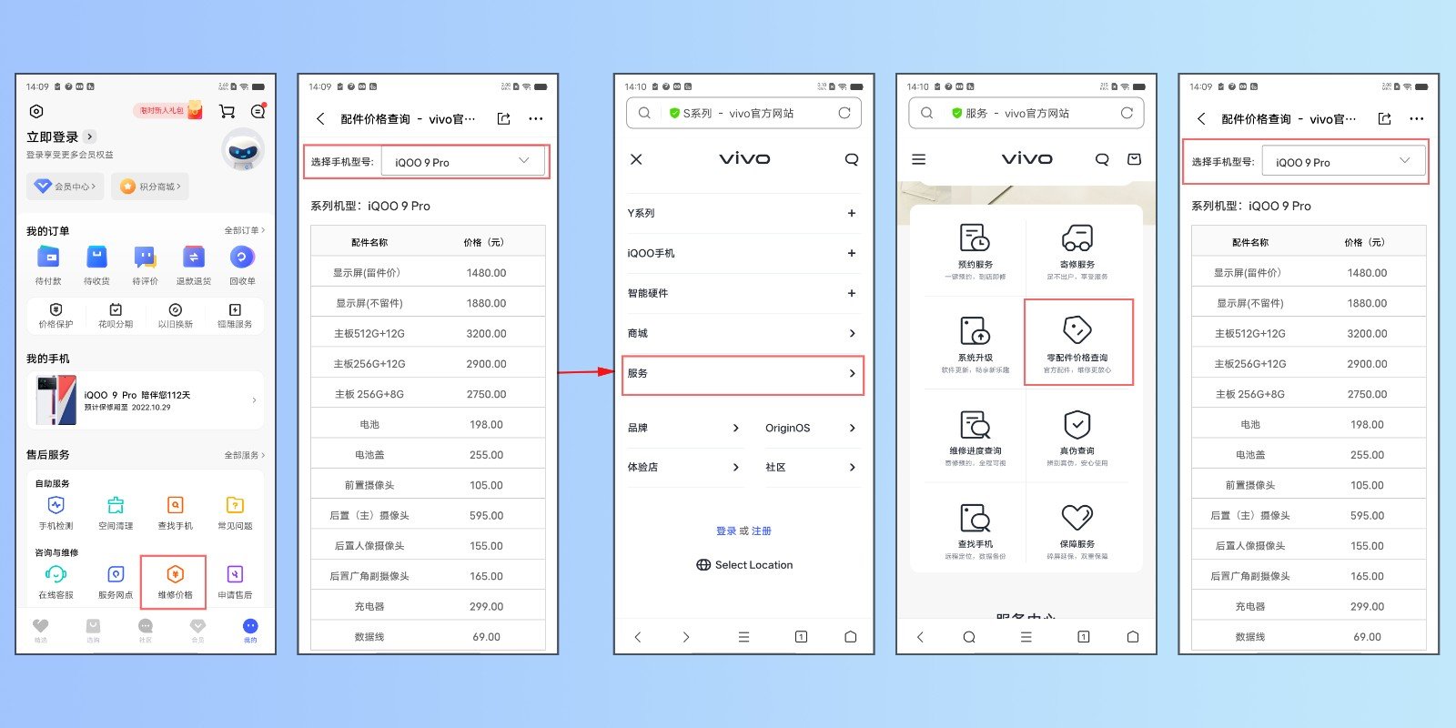 vivo85a换内屏多少钱？