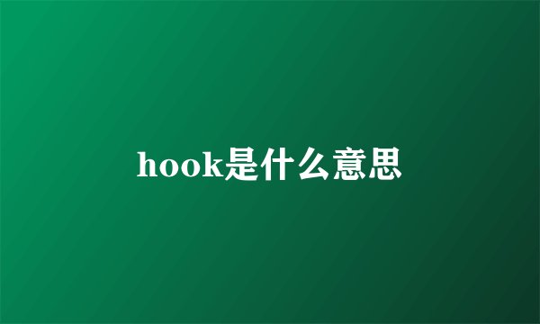 hook是什么意思