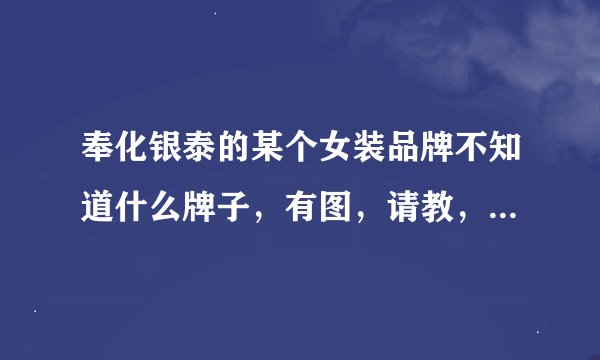 奉化银泰的某个女装品牌不知道什么牌子，有图，请教，想上网搜这个牌子的网店，搜不出牌子啊，请教全名