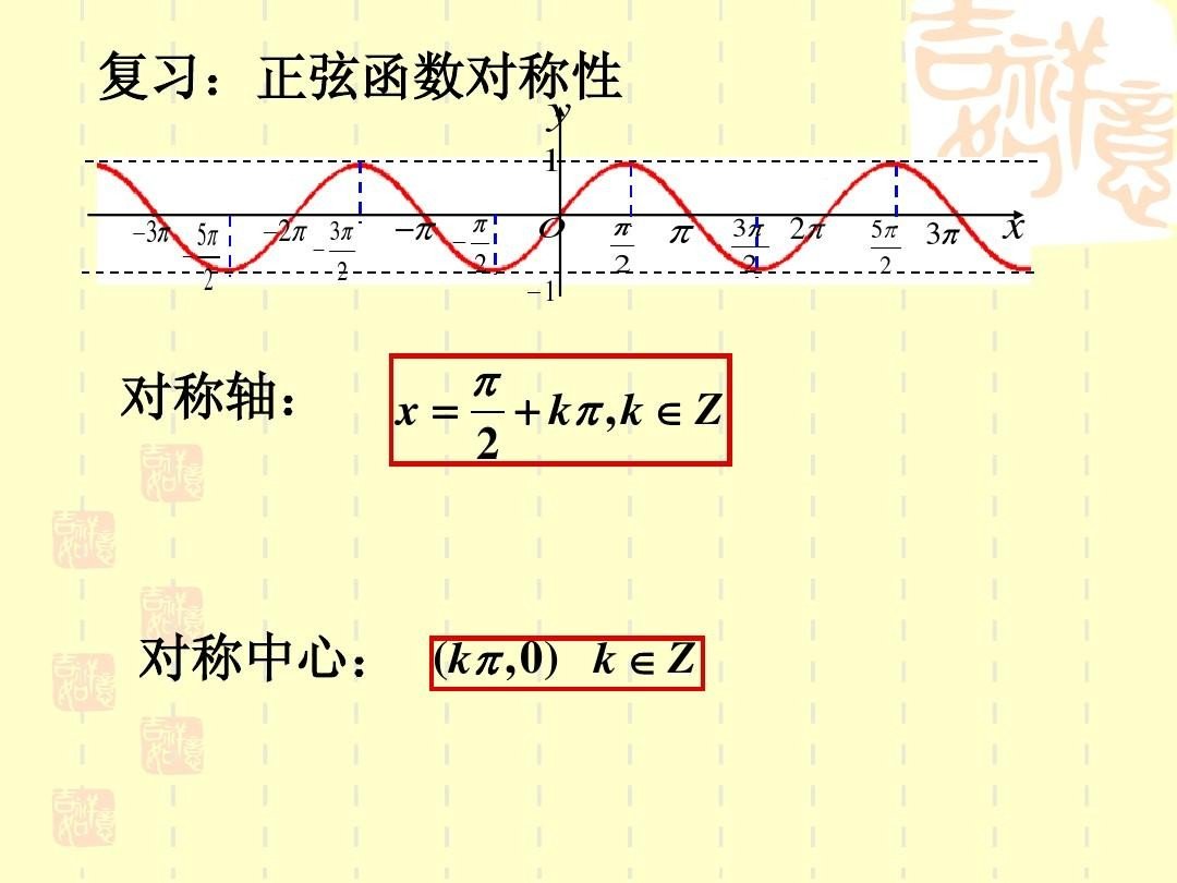 正弦曲线的对称中心是哪里？