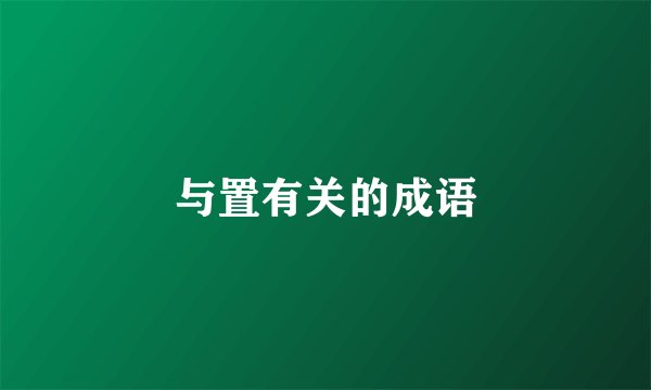 与置有关的成语