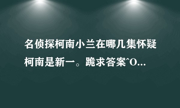 名侦探柯南小兰在哪几集怀疑柯南是新一。跪求答案^O^^O^555~