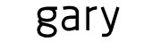 gary的花体字