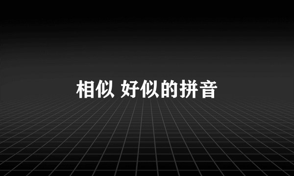 相似 好似的拼音