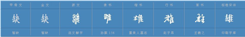 雄的部首