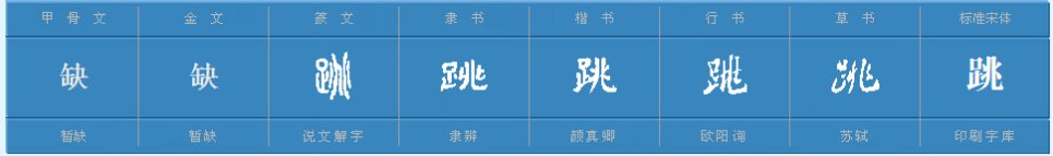 跳的读音是什么
