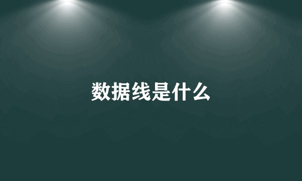数据线是什么