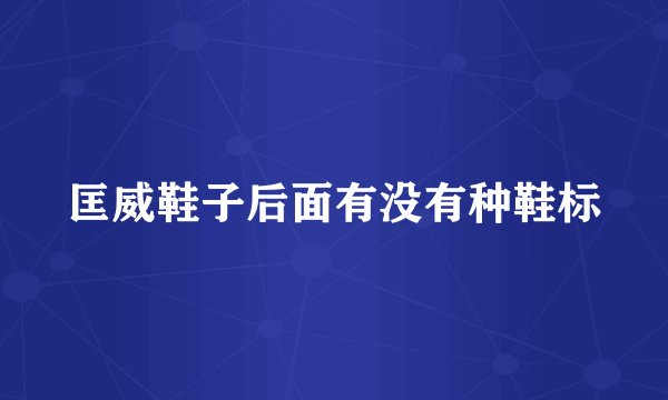匡威鞋子后面有没有种鞋标