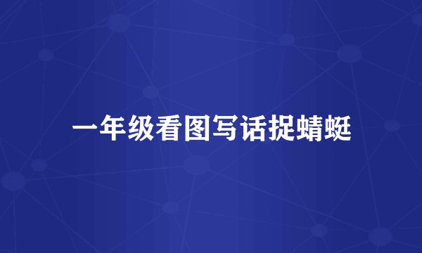 一年级看图写话捉蜻蜓