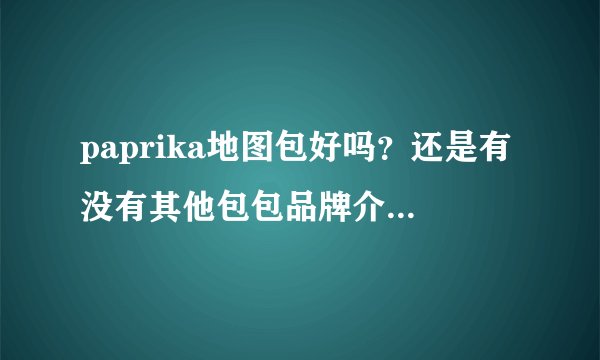paprika地图包好吗？还是有没有其他包包品牌介绍？如题 谢谢了