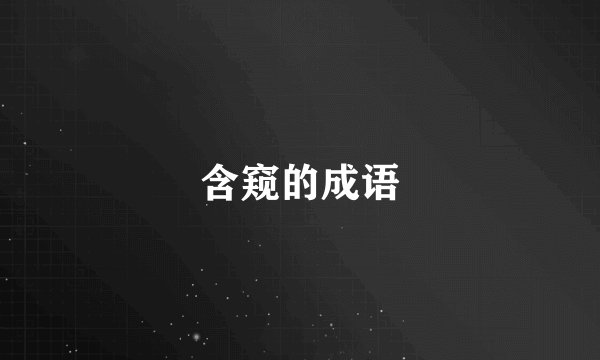 含窥的成语